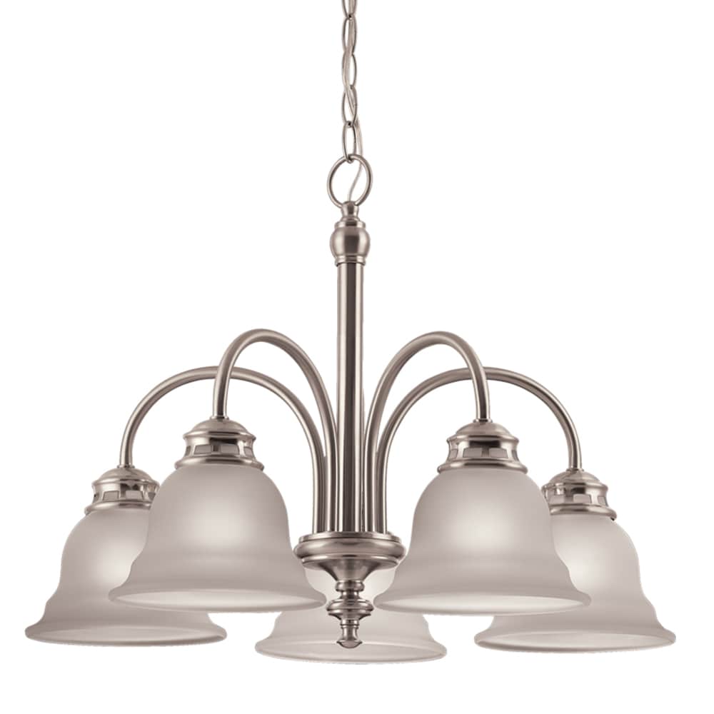 Project Source Fallsbrook 5-Light Brushed Nickel Traditional Chandelier