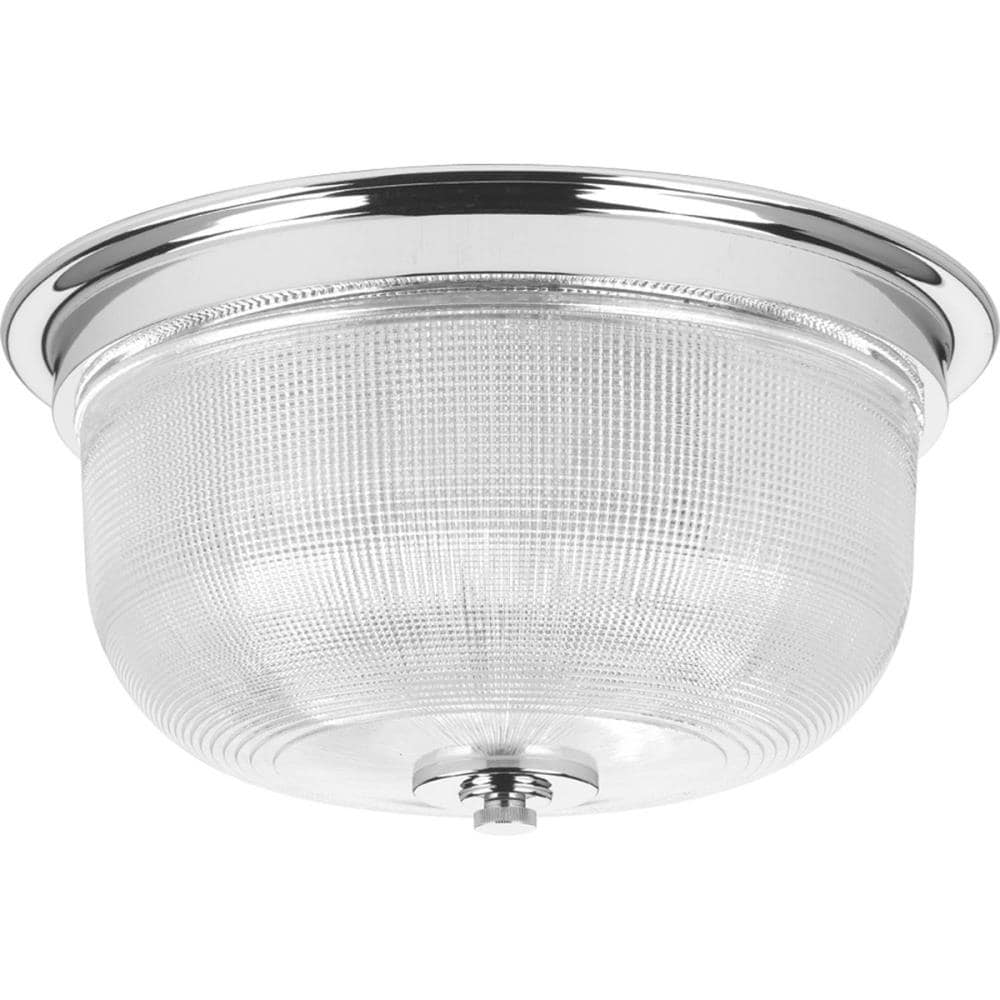 Progress Lighting Archie 2-Light 12.375-in Polished Chrome Flush Mount Light