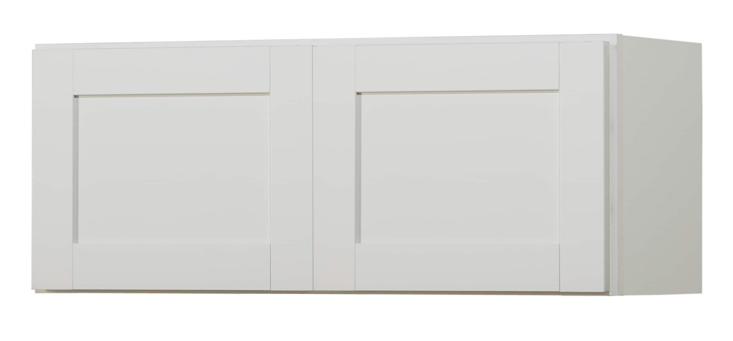 Diamond NOW Arcadia 36-in W x 12-in H x 12-in D White Wall Fully Assembled Cabinet (Recessed Panel Shaker Door Style)