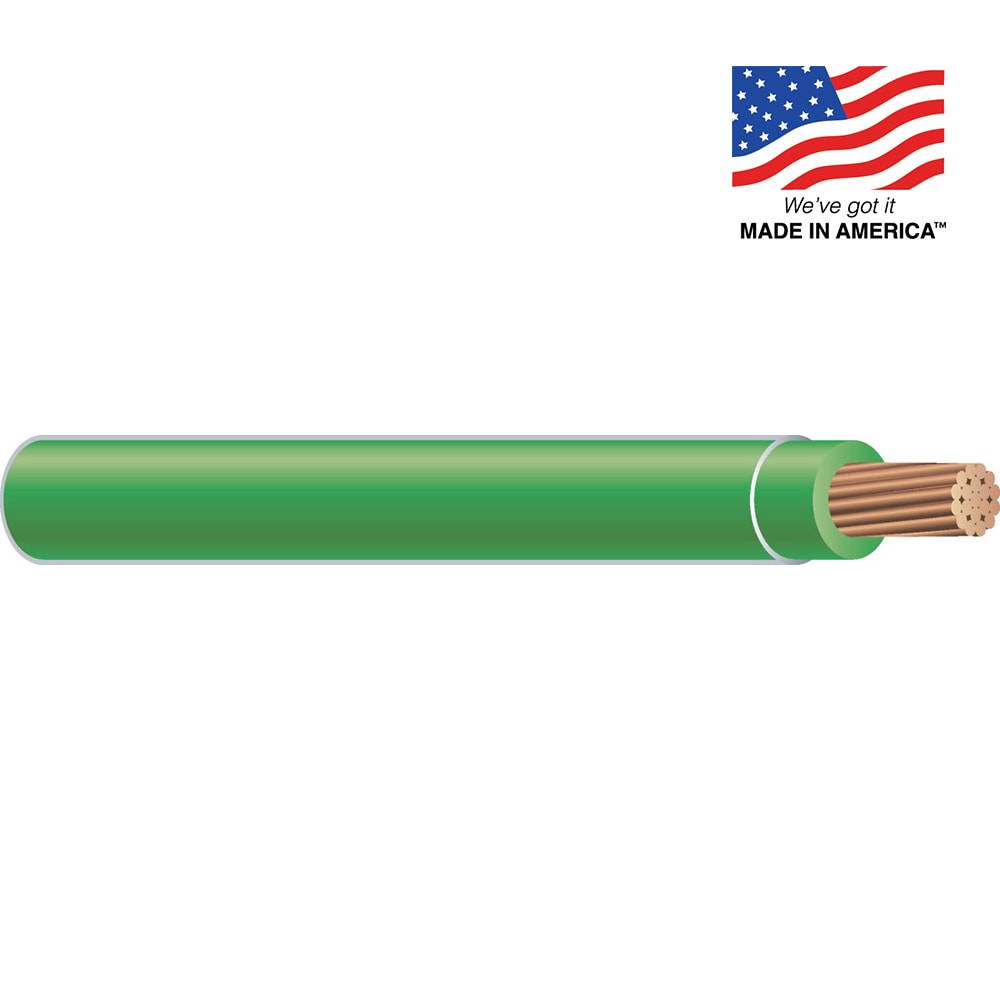 Southwire SIMpull 6-AWG Green Stranded Copper Thhn Wire (By-the-foot)