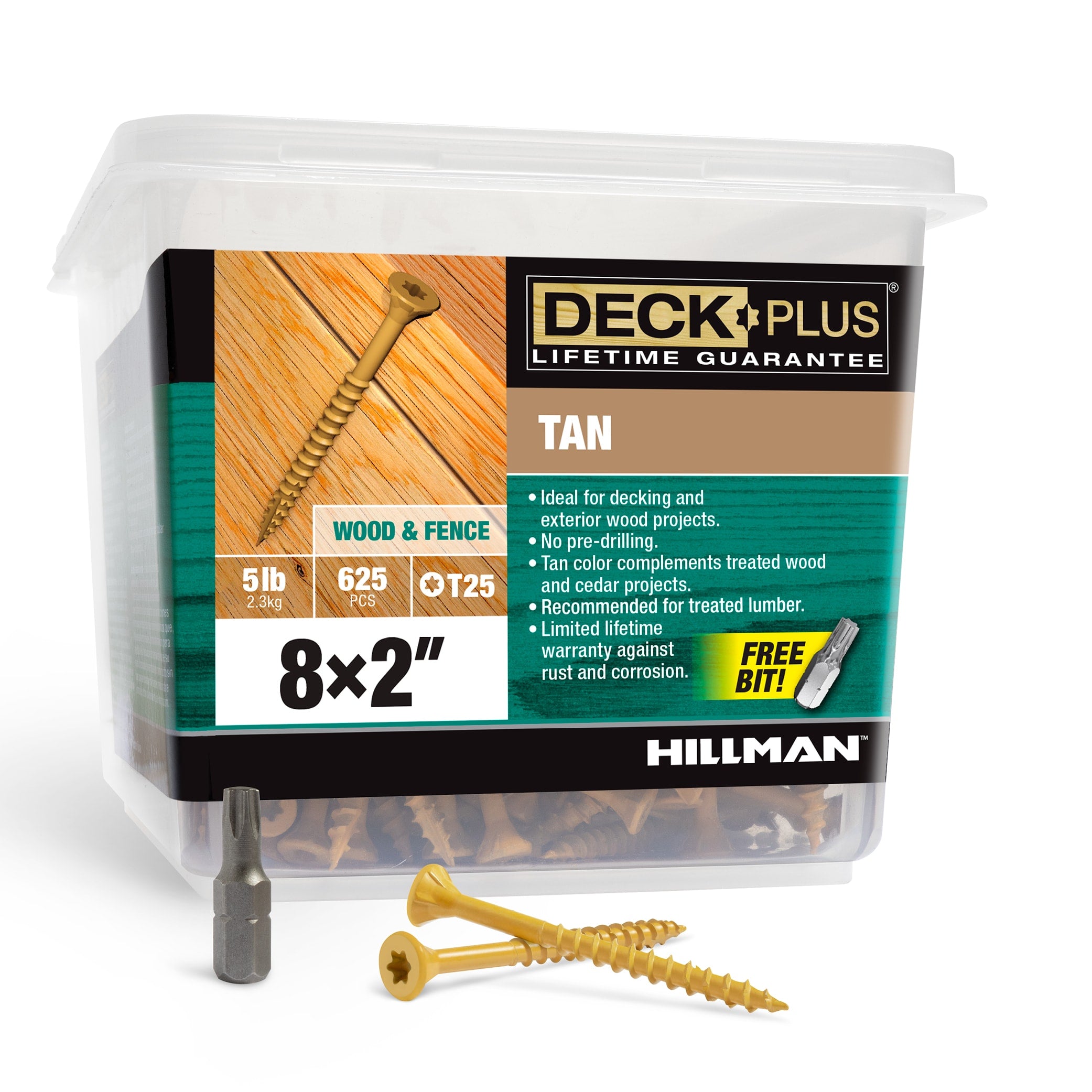 Deck Plus #8 x 2-in Wood To Wood Deck Screws (625-Per Box)
