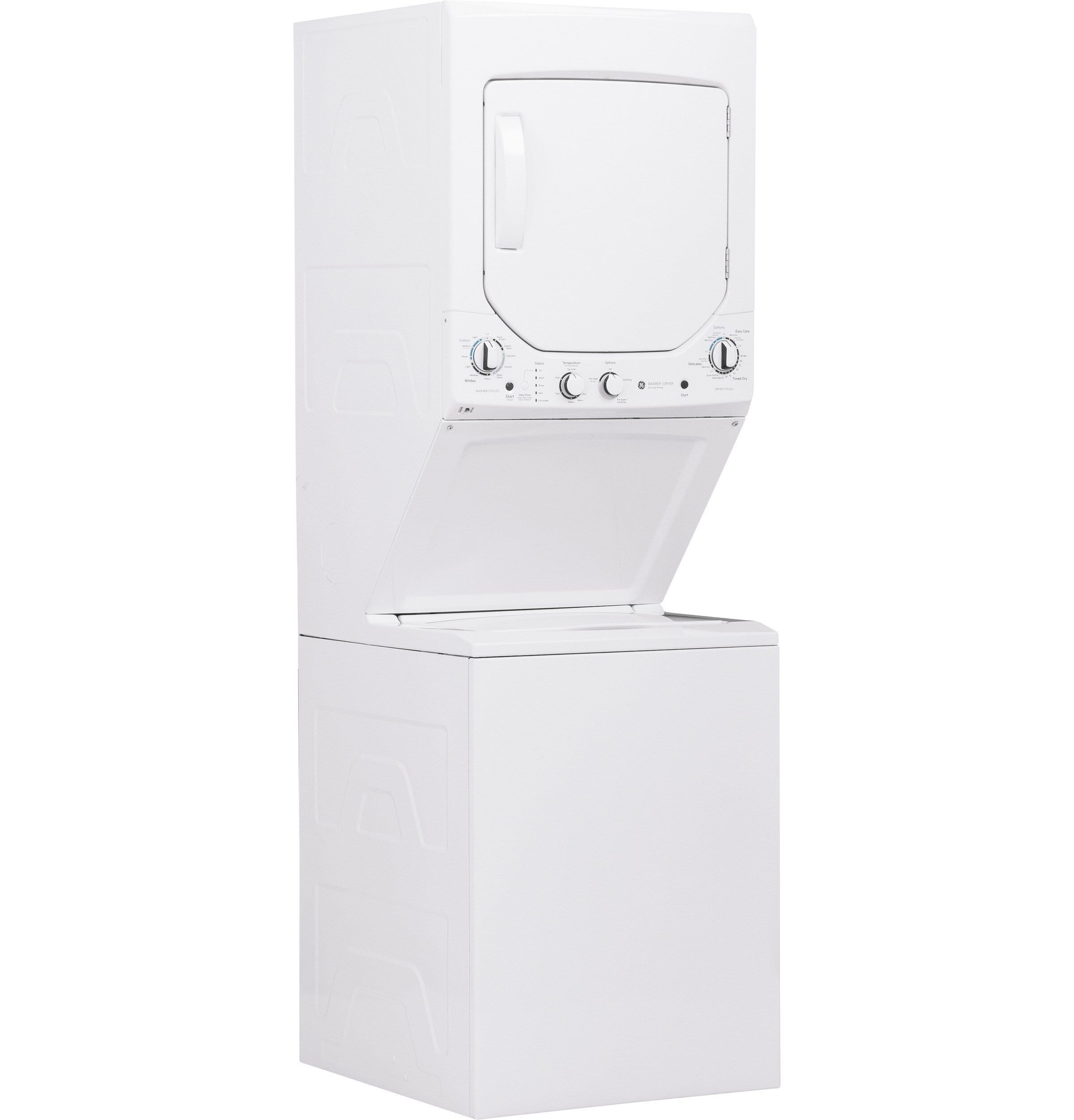 GE Stacked Laundry Center 2.3/4.4-cu ft (GUD24GSSM1WW)