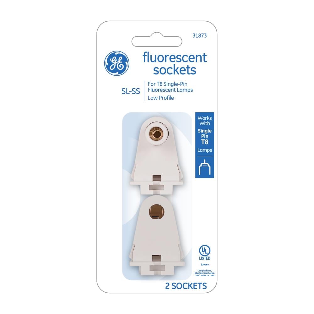 GE 2-Pack White Lamp Holder