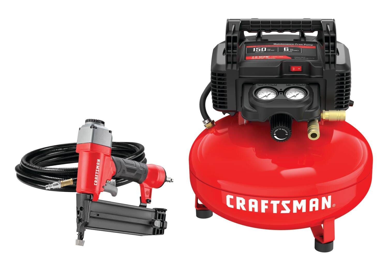 CRAFTSMAN 6-Gallon Portable Electric 150 PSI Pancake Air Compressor with Accessories Included