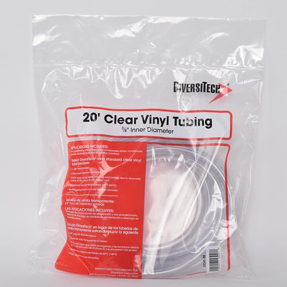 DiversiTech 3/8-in ID x 20-ft PVC Clear Clear vinyl tubing