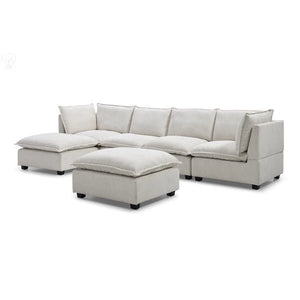 Modular Sectional Sofa, Linen Fabric Couch Set With Convertible Ottoman,U Shaped Sofa,Comfortable,Freely Combinable Sofa For Living Room, Apartment, Office - Stu's Home Improvement Outlet