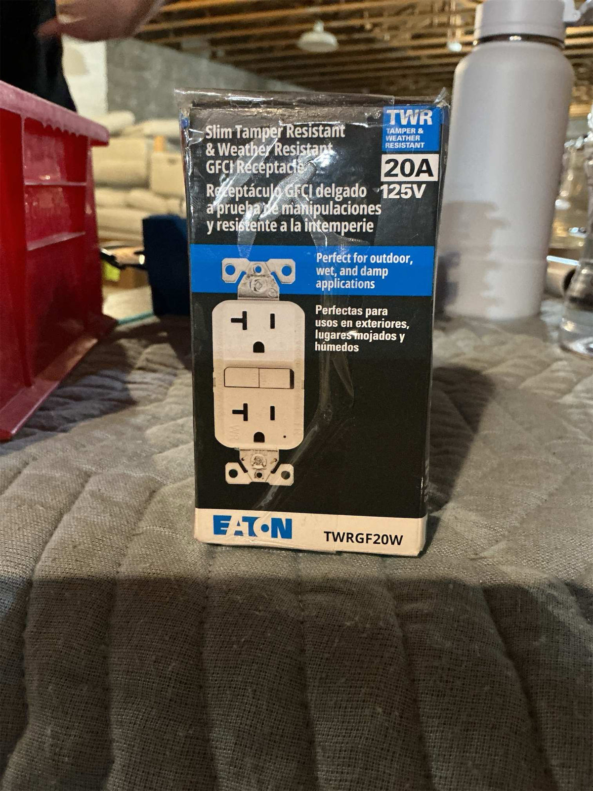 Eaton Slim Tamper and Weather-Resistant, Self-Test GFCI, 20A, 125V, White