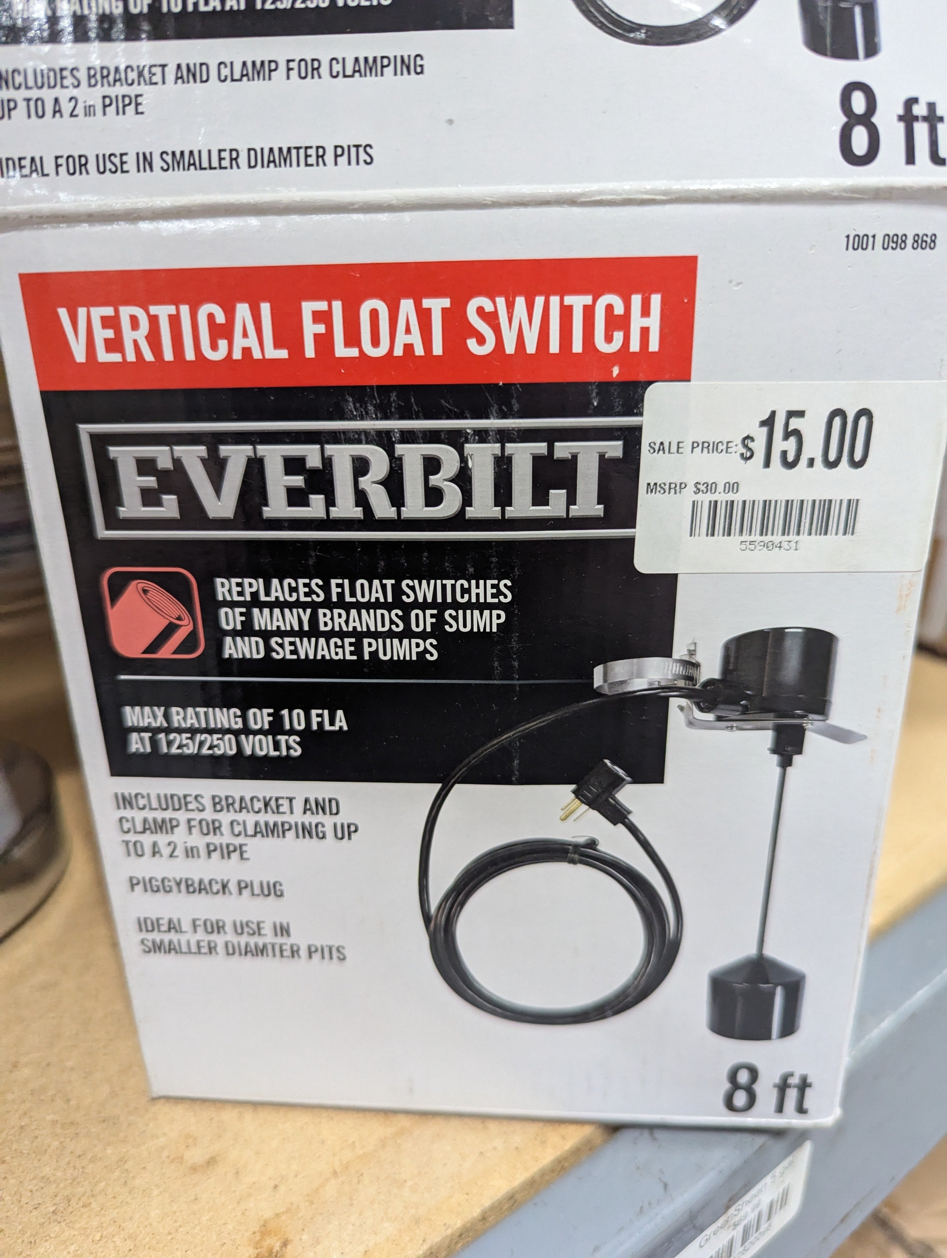 Everbilt vertical float switch