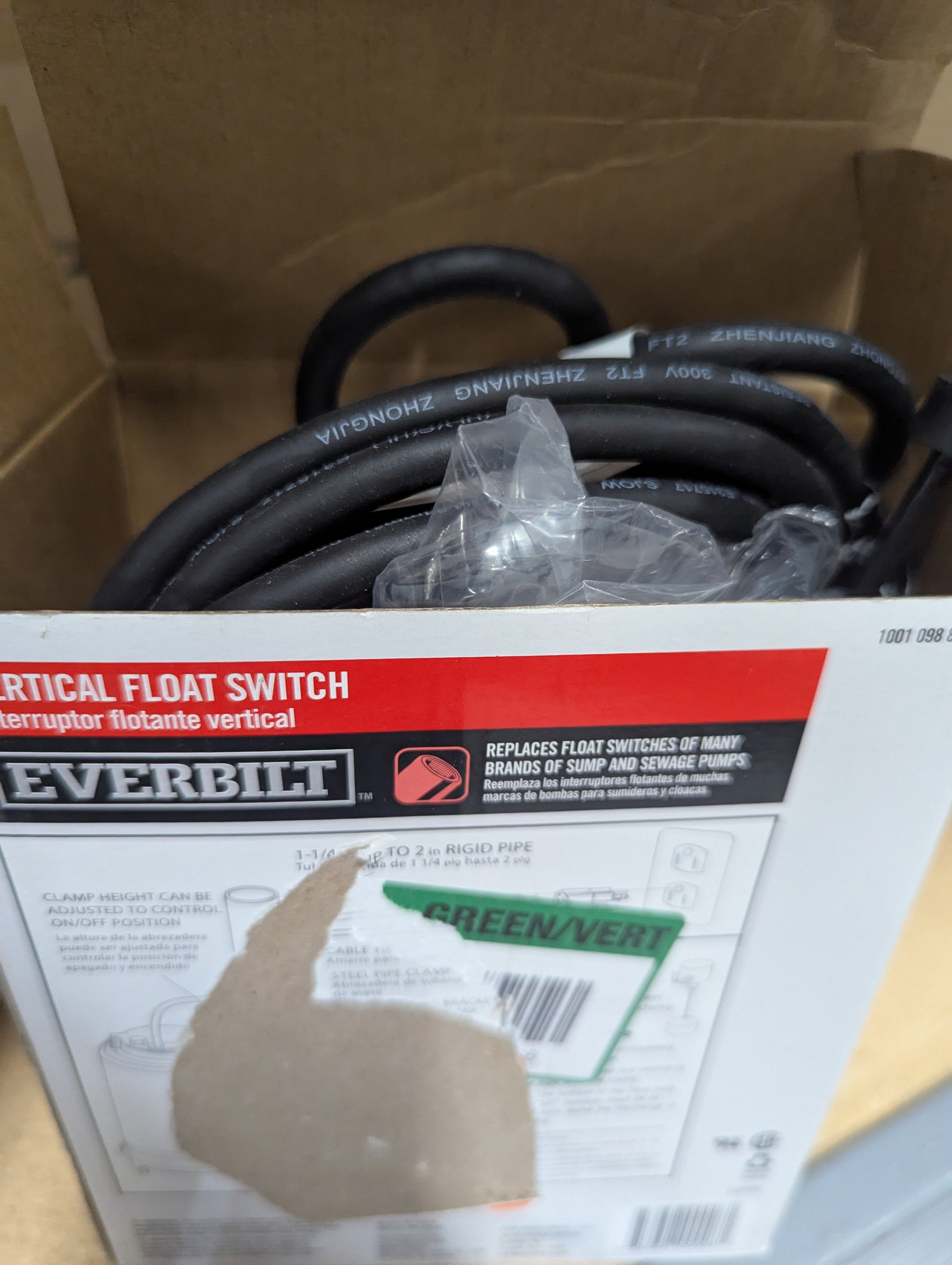 Everbilt vertical float switch