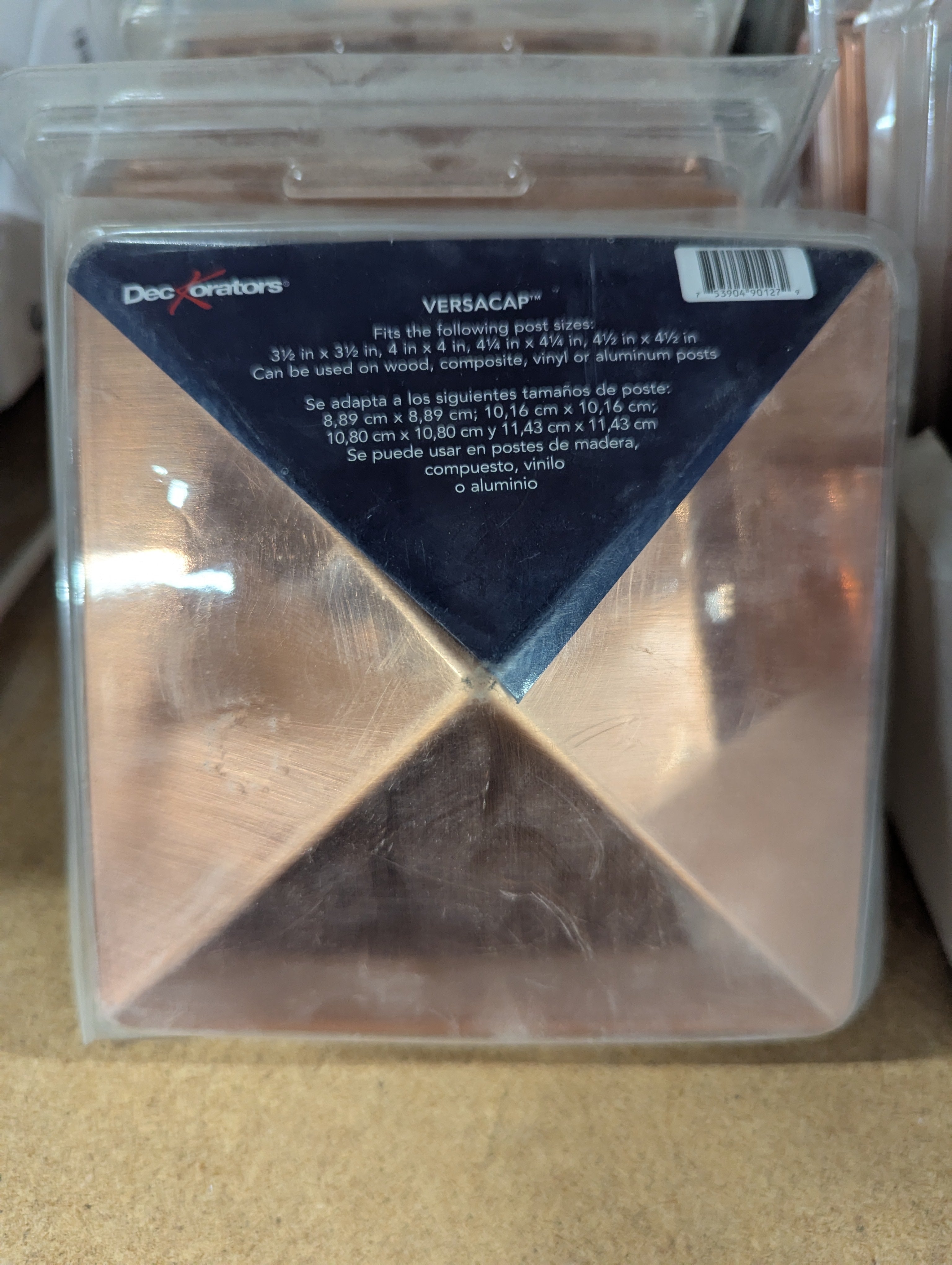 Deckorators 4-in x 4-in VersaCap Copper Plastic Deck Post Cap