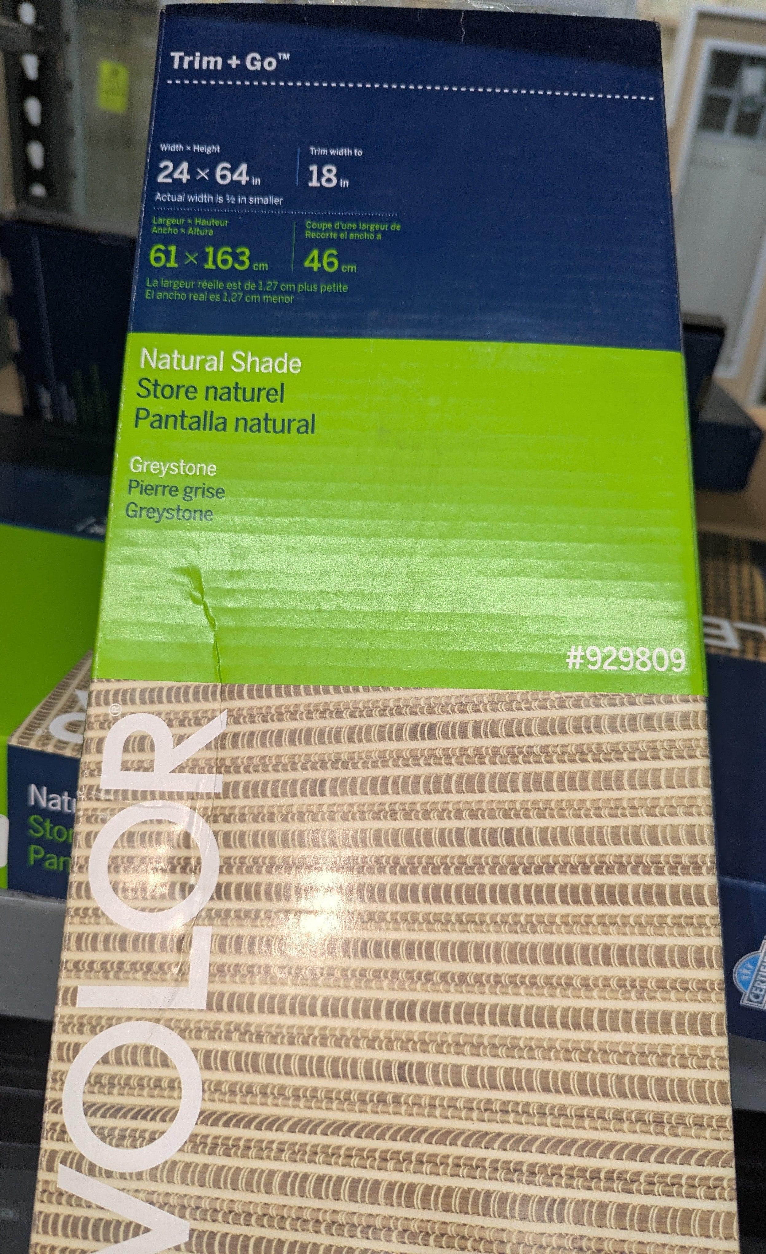 LEVOLOR 18-in x 64-in Greystone Light Filtering Cordless Roman Shade