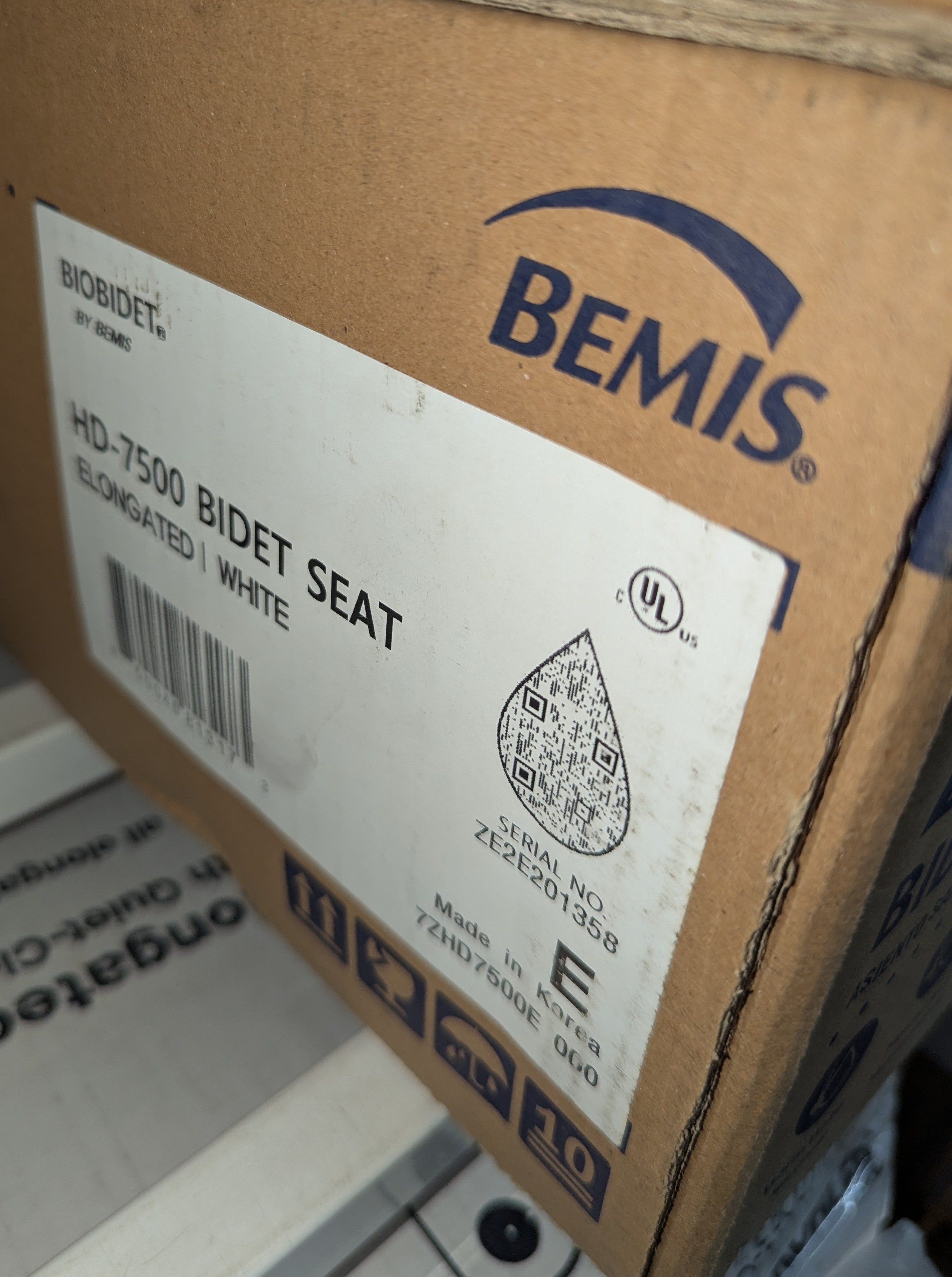 BIO BIDET HD-7500 Electric Bidet Seat for Elongated Toilets in White