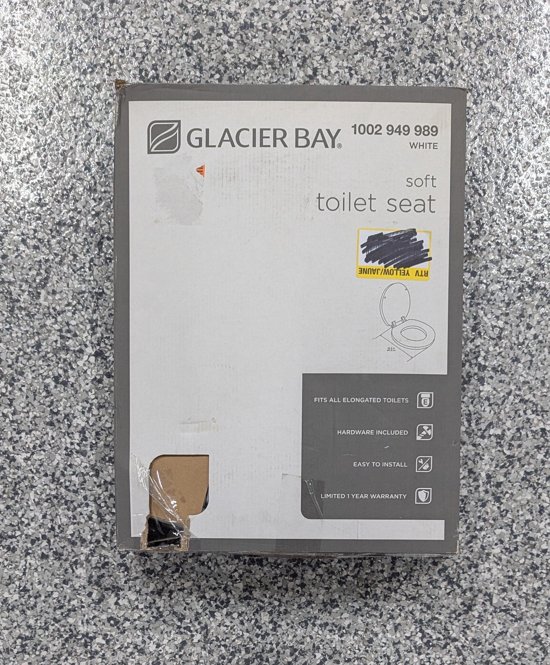 Soft Elongated Closed Front Toilet Seat in White