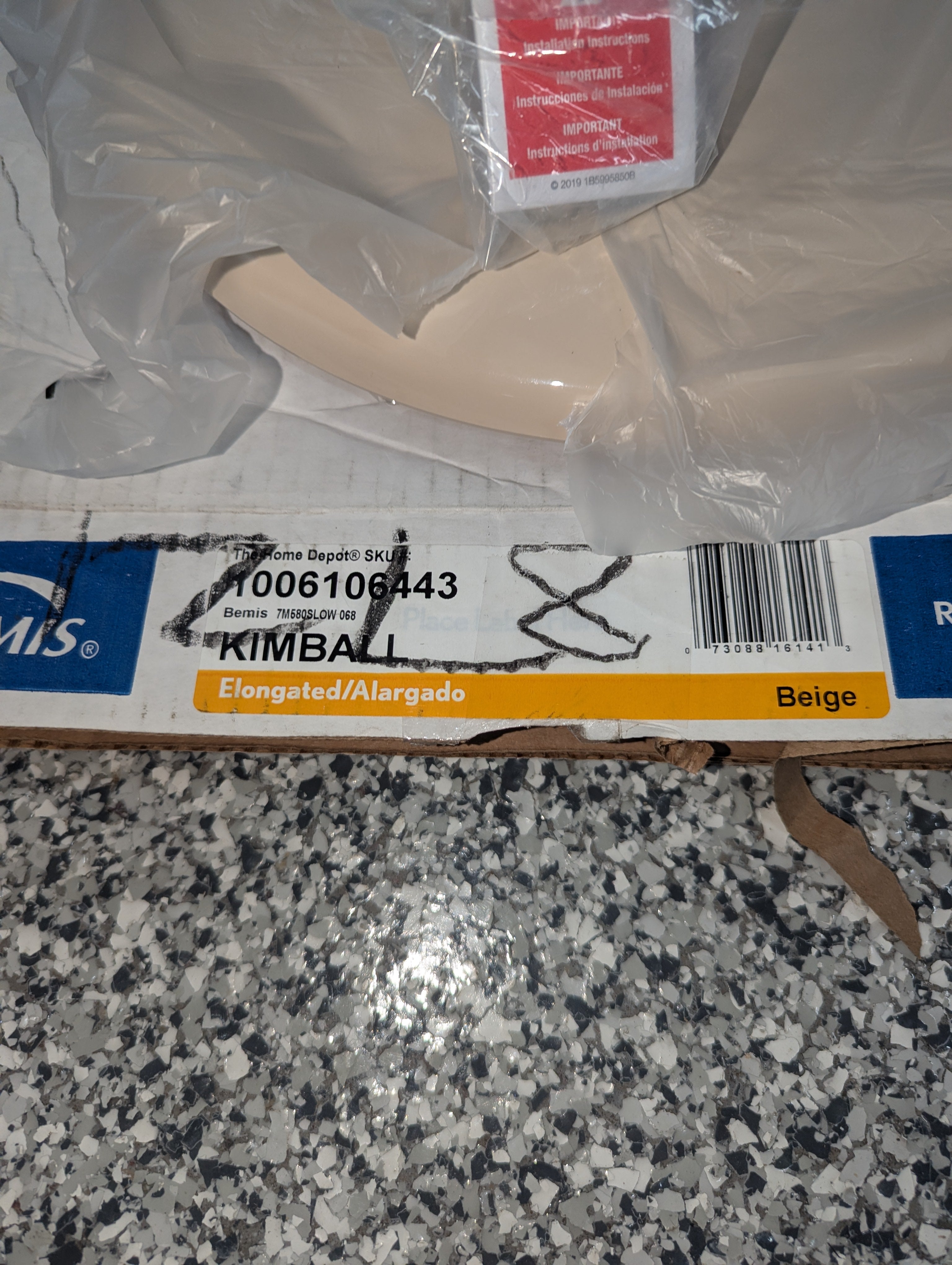 Kimball Slow Close Round Closed Front Plastic Toilet Seat in Fawn Beige Never Loosens