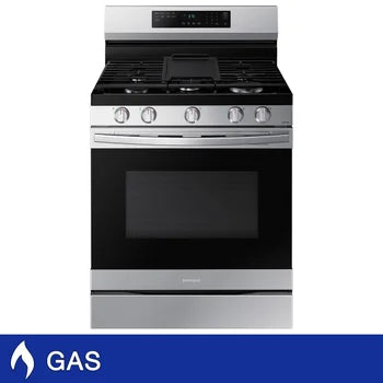 Samsung 6.0 cu. ft. Smart Freestanding GAS Range with No-Preheat Air Fry and Convection