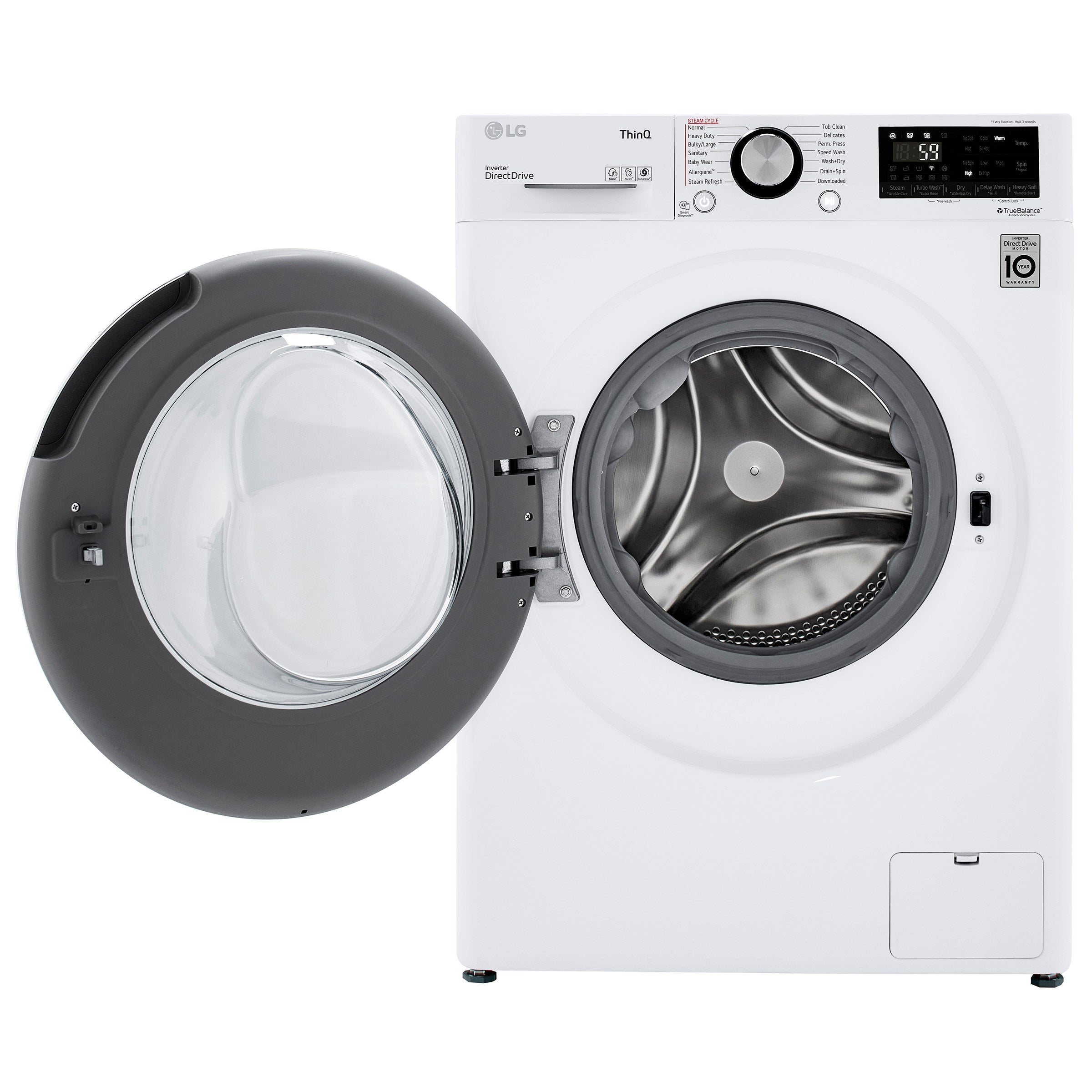 LG 2.4 cu. ft. Wi-Fi Enabled Compact Front Load All-In-One Washer/Dryer Combo with Built-In Intelligence (WM3555HWA)