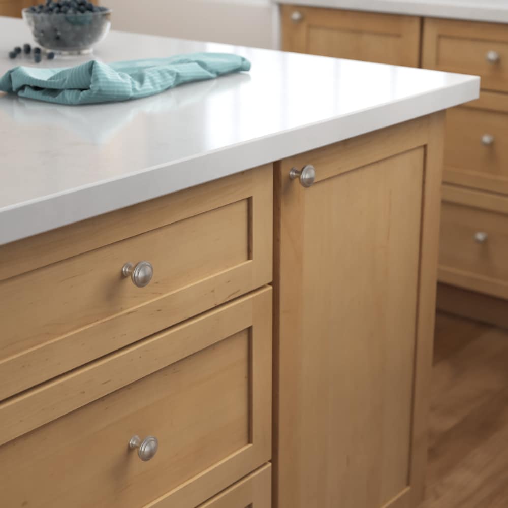 allen + roth Rosalind 1-1/4-in Satin Nickel Round Traditional Cabinet Knob