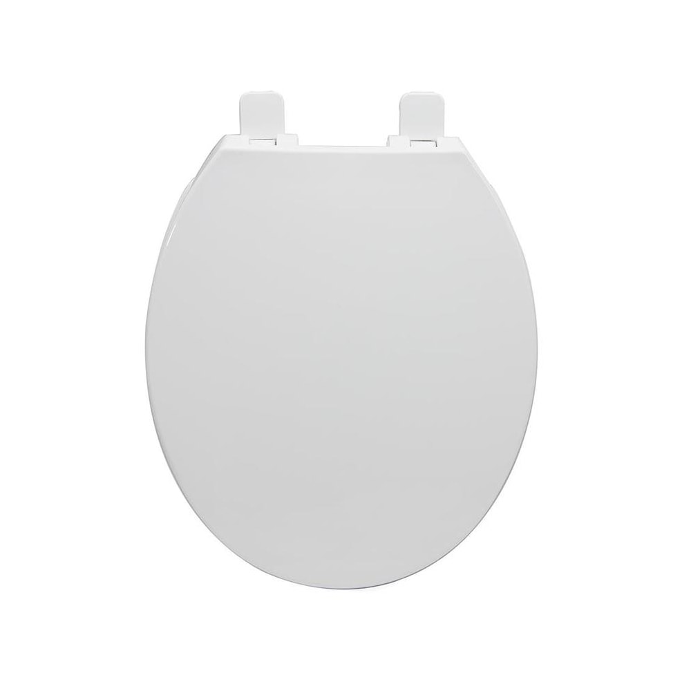 Project Source Plastic White Round Soft Close Toilet Seat