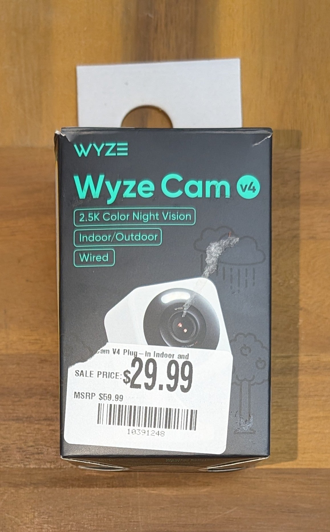 Wyze Cam V4 Plug-in Indoor and Outdoor Smart-Enabled Security Camera