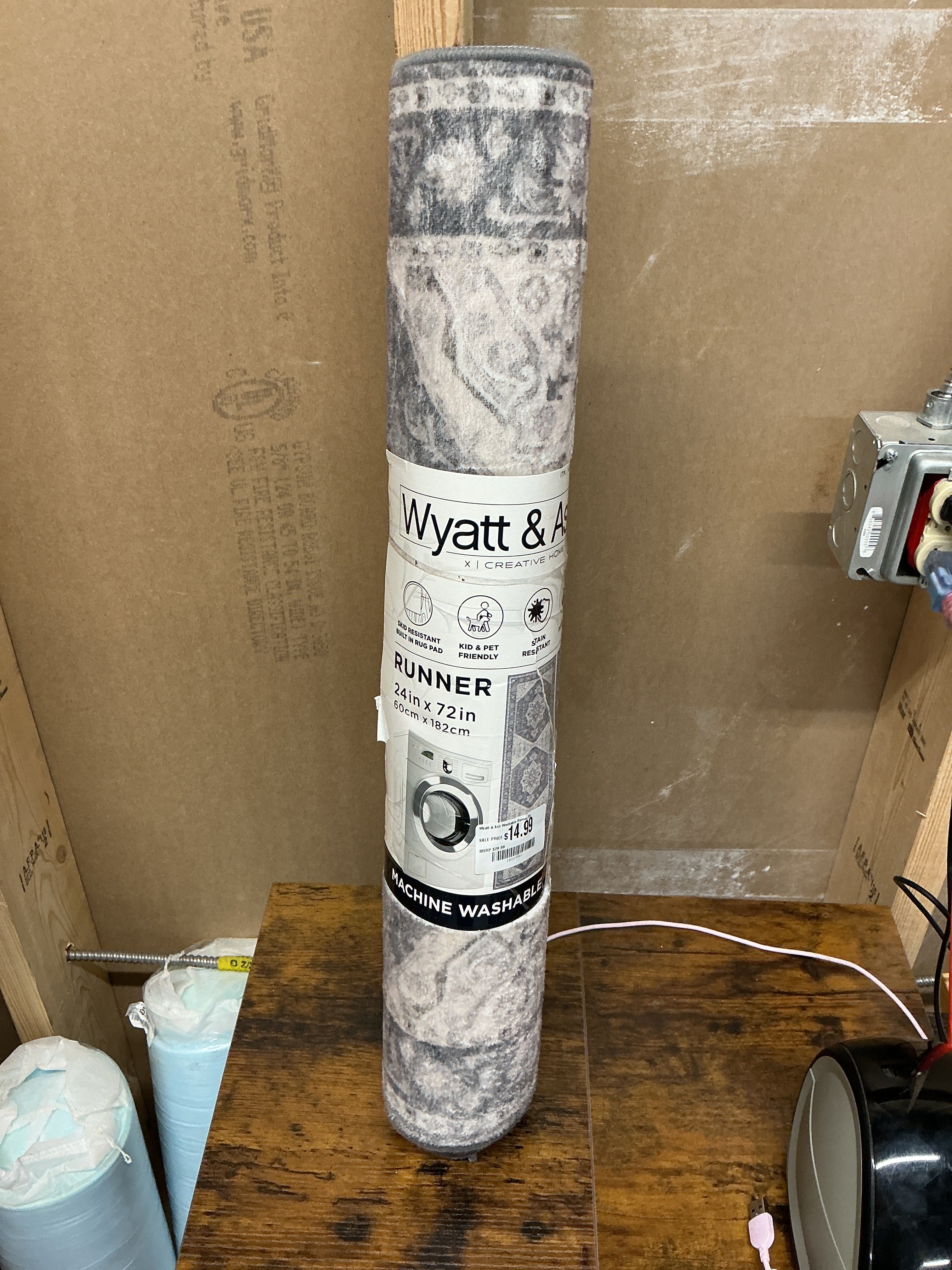 Wyatt & Ash Washable Runner Rug, 24in x 72in