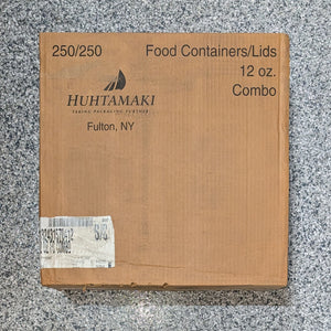 Huhtamaki 71850 Streetside Print 12 oz. Double Poly - Paper Soup / Hot Food Cup with Vented Paper Lid - 250/Case - Stu's Home Improvement Outlet