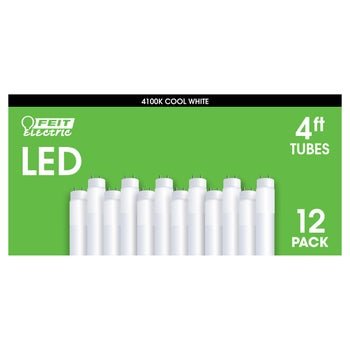 Feit Electric LED 4' Replacement Glass Tubes, 12 - pack - Stu's Home Improvement Outlet