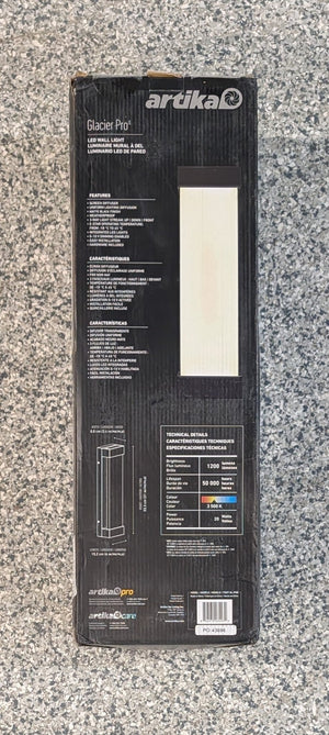 Glacier Black Modern Large Integrated LED Exterior Hardwired Garage and Porch - Light Lantern Sconce - Stu's Home Improvement Outlet
