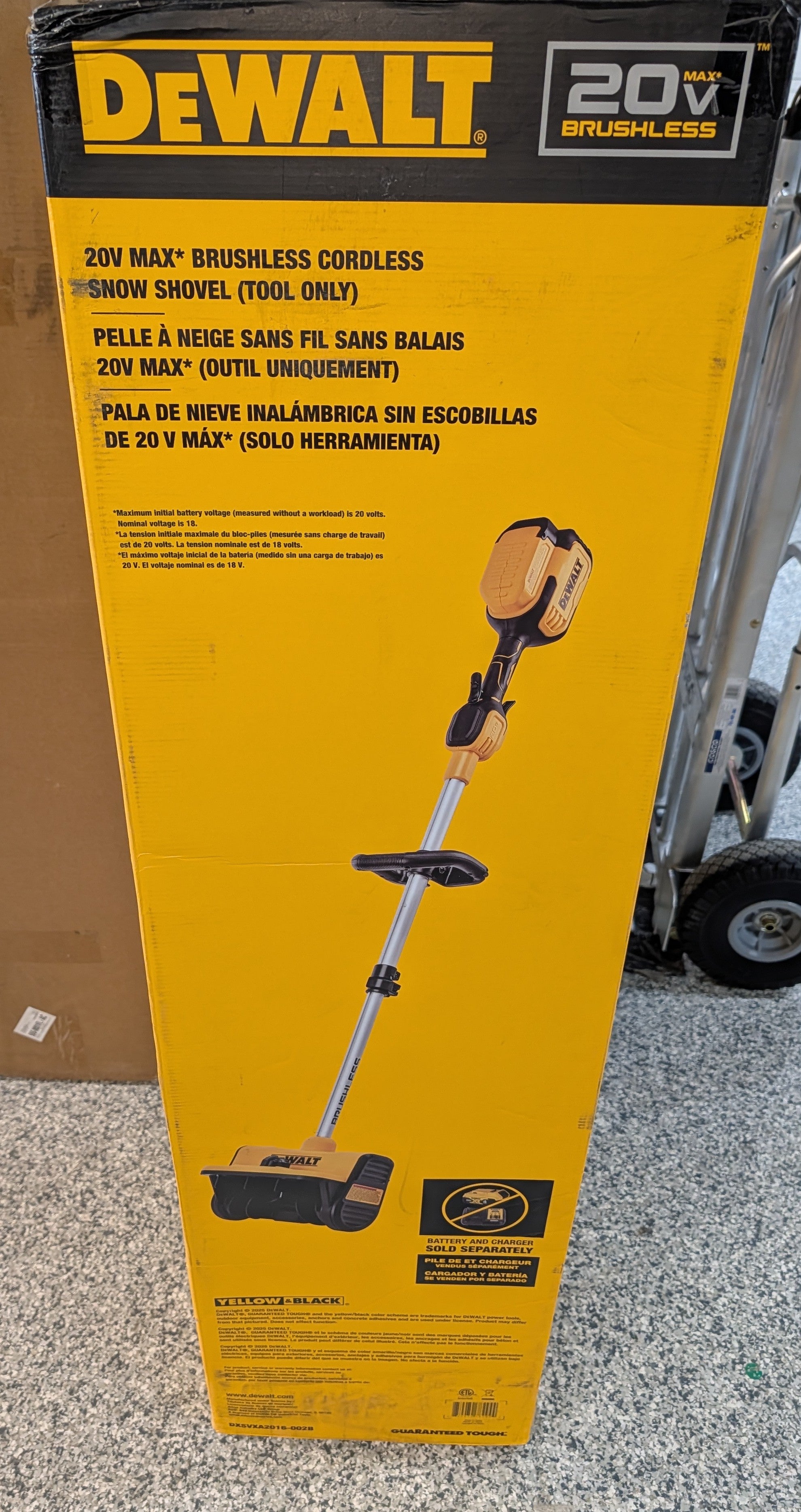 Dewalt 10 in. 20-Volt MAX Battery Powered Snow Shovel Snow Thrower with Adjustable Direction and Telescopic Handle-Tool Only