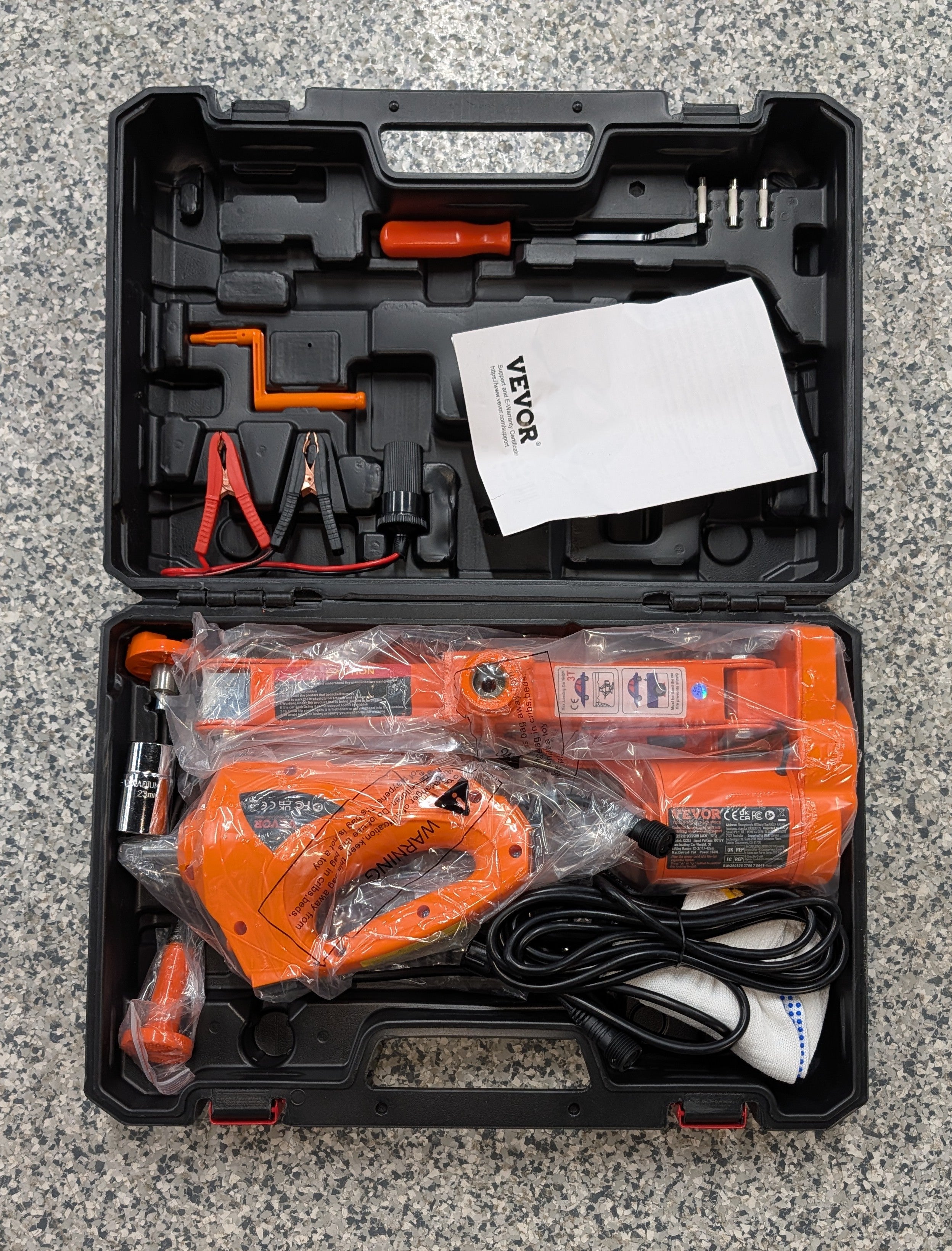 3-Ton 6600 lbs. Electric Scissor Jack Car Floor Jack 12-Volt Lift Up To 16.5 in. H with Remote Control Impact Wrench