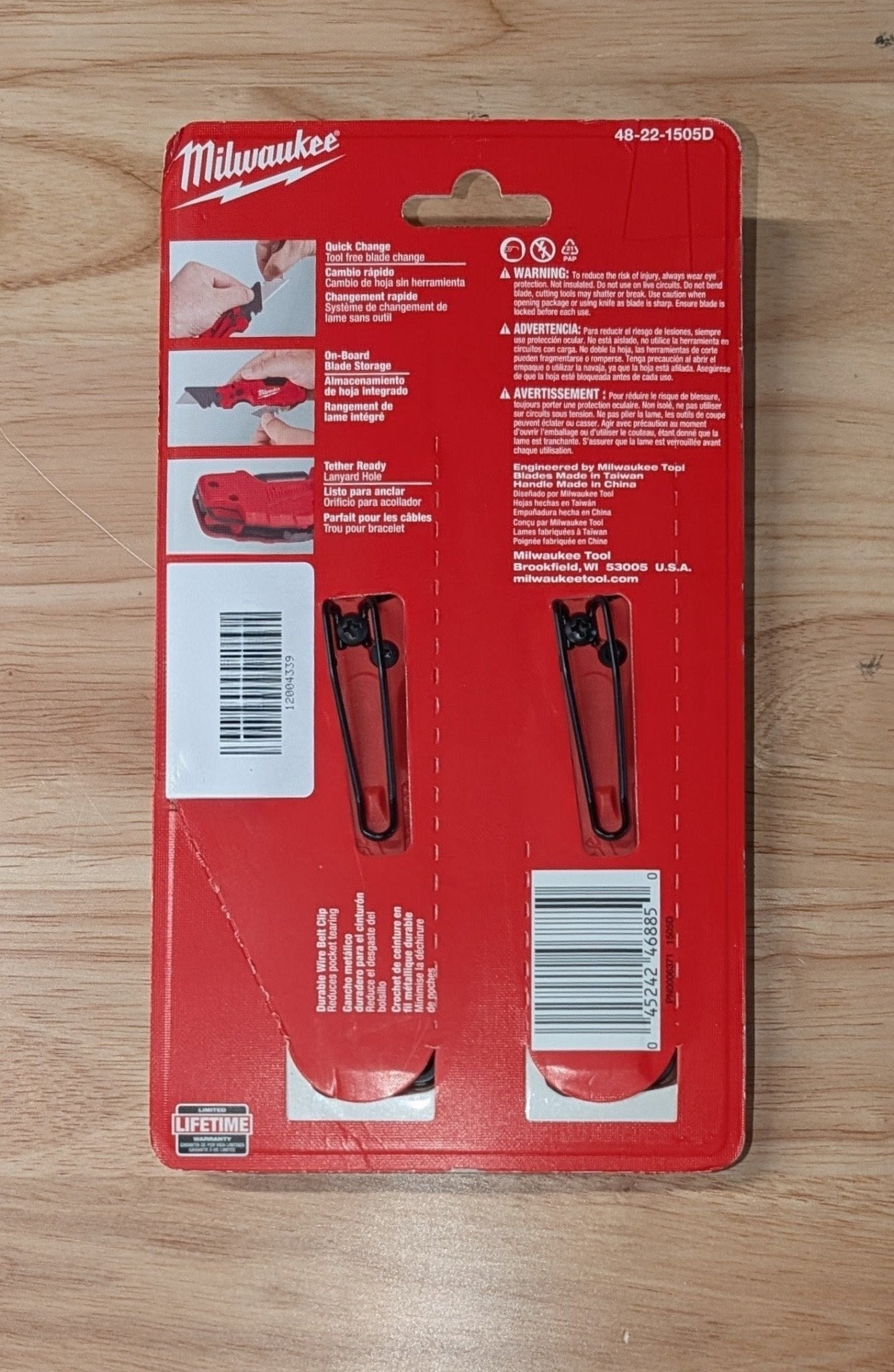 Milwaukee FASTBACK 6 - in - 1 Folding Utility Knives with General Purpose Blade (2 - Pack) - Stu's Home Improvement Outlet