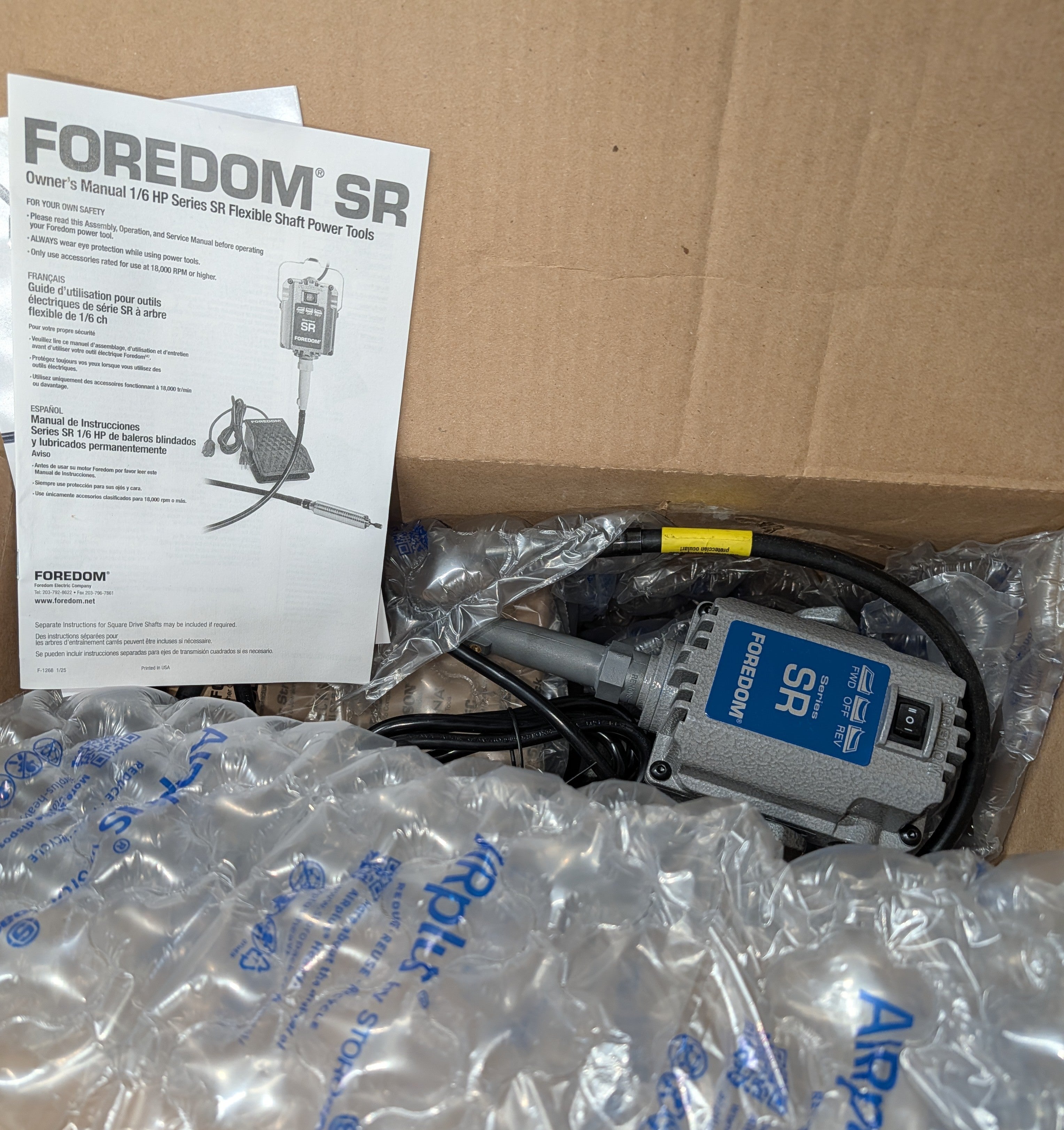 1.7 Amp 1/6 HP Corded Industrial Base and Yoke Mounted Rotary Power Tool Kit