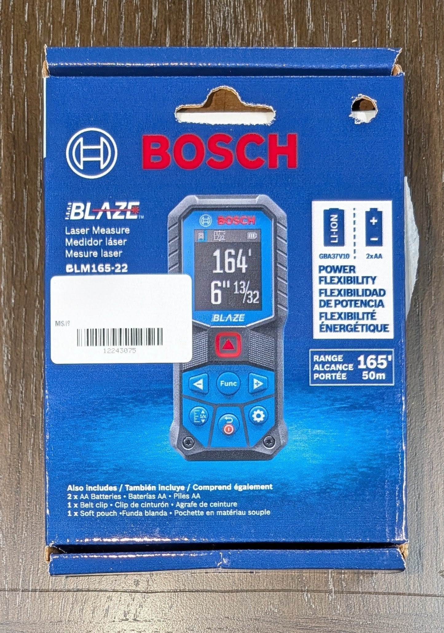 Bosch 2.1 in. L X 1.2 in. W Laser Measure 165 ft. Black/Blue 1 pc