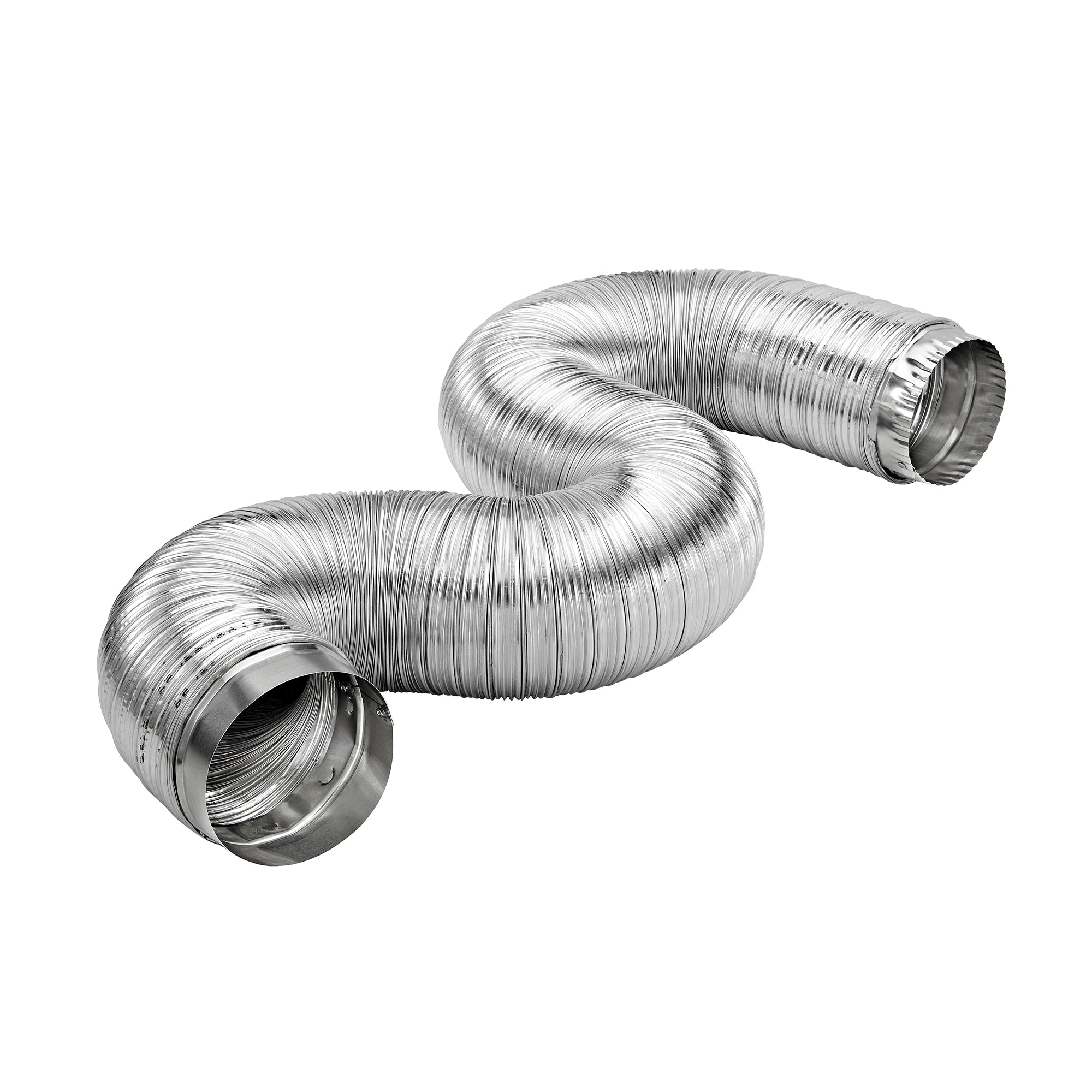RIGIFLEX Rigiflex Semi-Rigid Silver Flexible Duct for Electric and Gas Clothes Dryer Installation