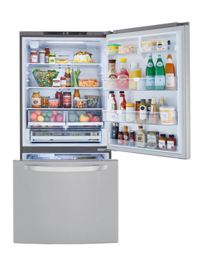 LG 25.5 - cu ft Bottom - Freezer Refrigerator with Ice Maker (Fingerprint Resistant) ENERGY STAR (LRDCS2603S) - Stu's Home Improvement Outlet