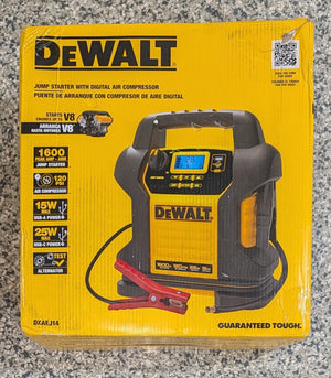 DEWALT 1600 Peak Amp Jump Starter with Digital Compressor and USB Power Bank - Stu's Home Improvement Outlet