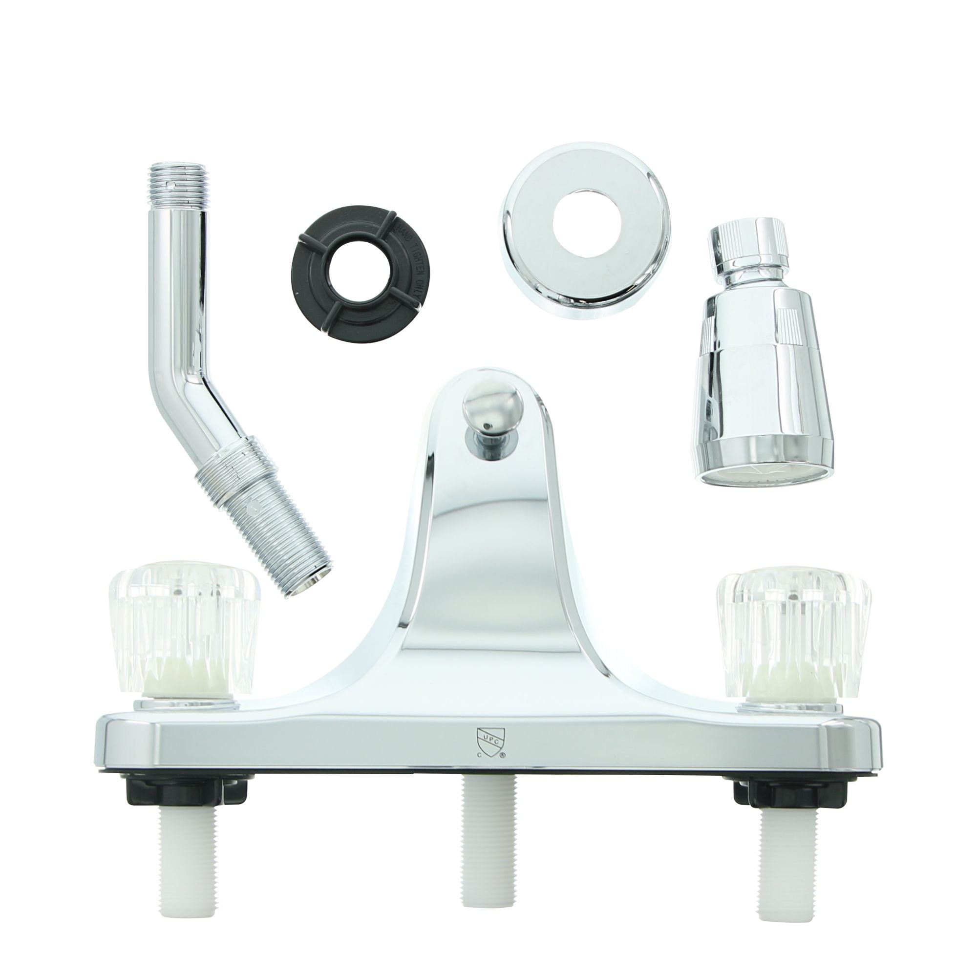 Road & Home Chrome 2-handle Single Function Round Bathtub and Shower Faucet Valve Included
