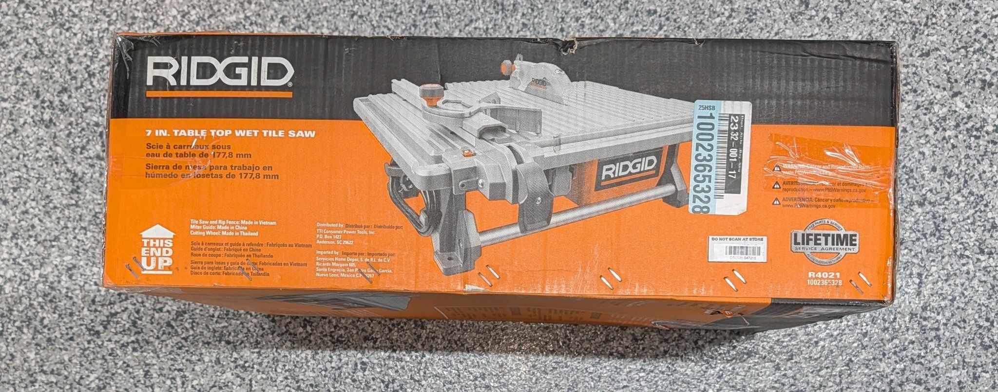 Ridgid 6.5 Amp Corded 7 in. Table Top Wet Tile Saw - Stu's Home Improvement Outlet