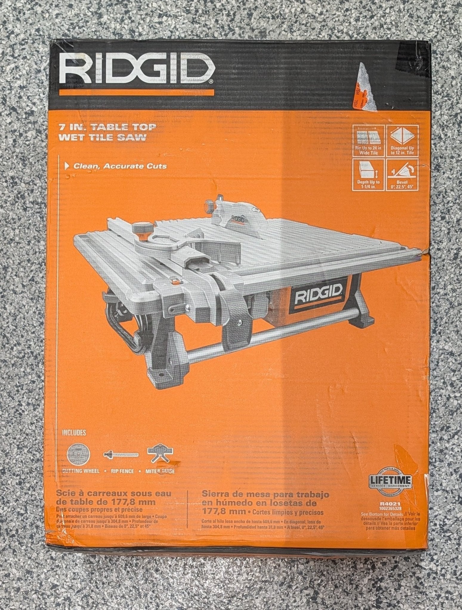 Ridgid 6.5 Amp Corded 7 in. Table Top Wet Tile Saw - Stu's Home Improvement Outlet