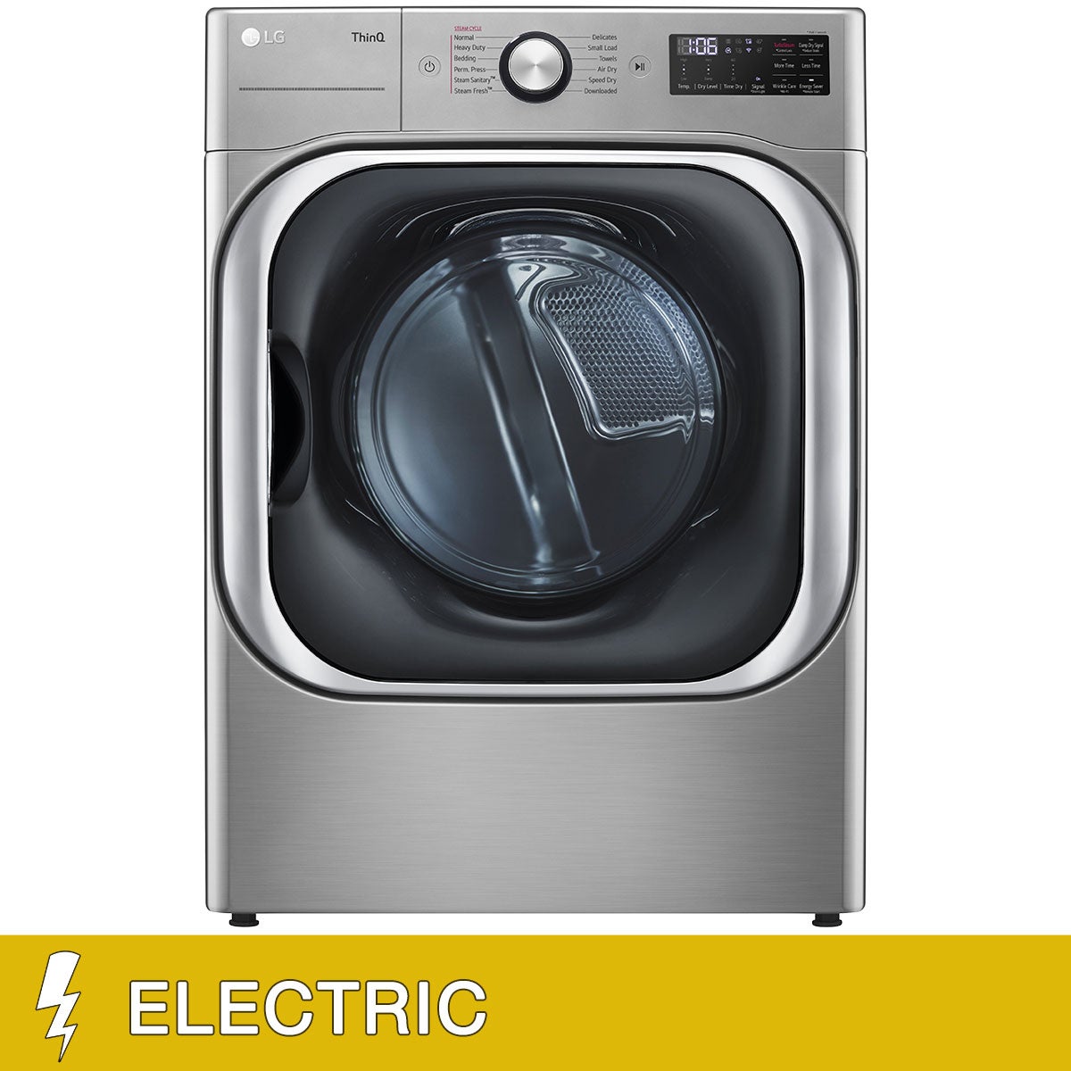 LG 9.0 cu. ft. Mega Capacity Smart Wi-Fi Enabled Front Load ELECTRIC Dryer with TurboSteam and Built-In Intelligence (DLEX8980V)
