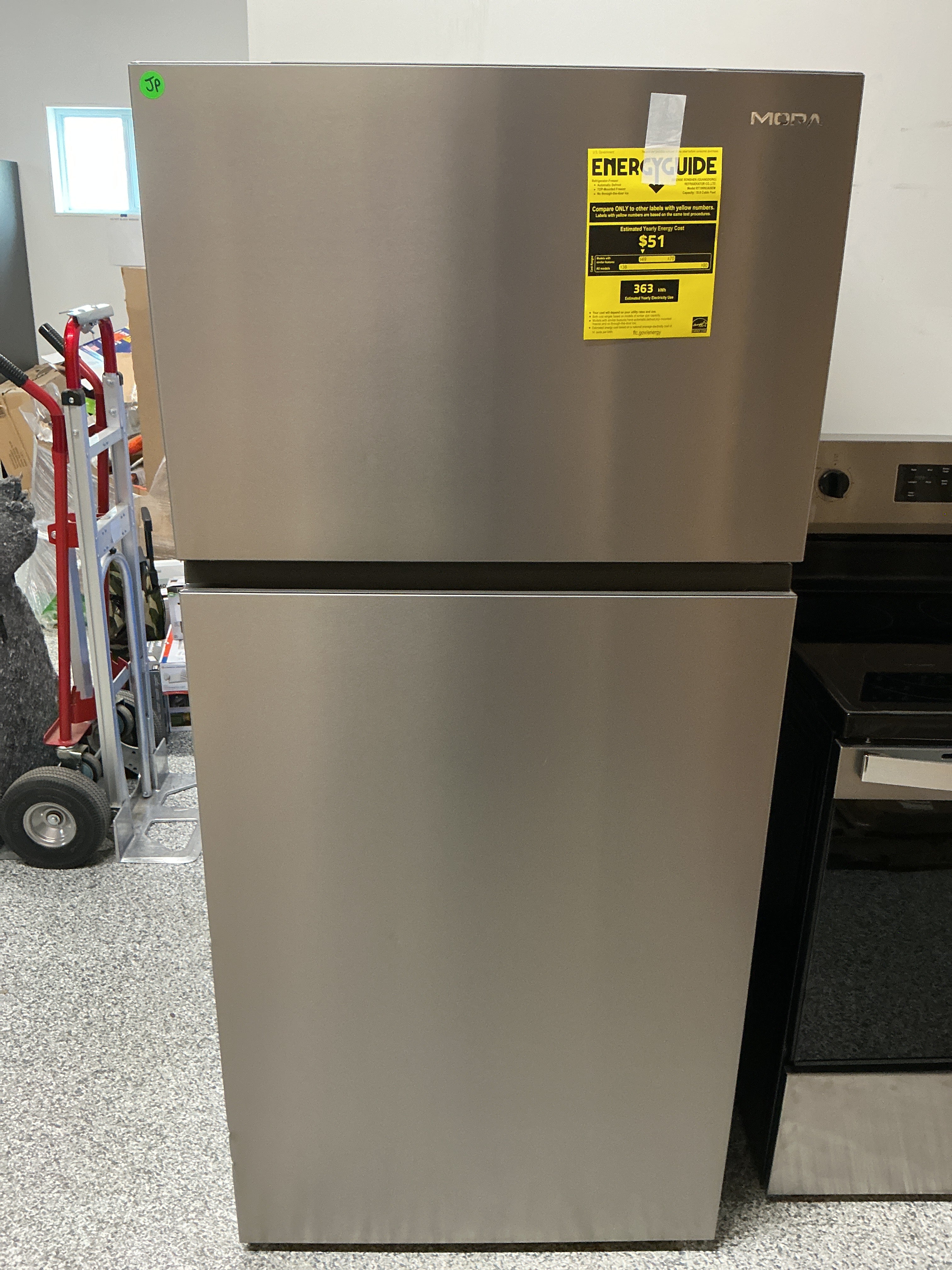 Mora Top Mount Freezer Refrigerator, Standard Depth, 18 cu ft, Stainless Steel (RT180N3ASEM)