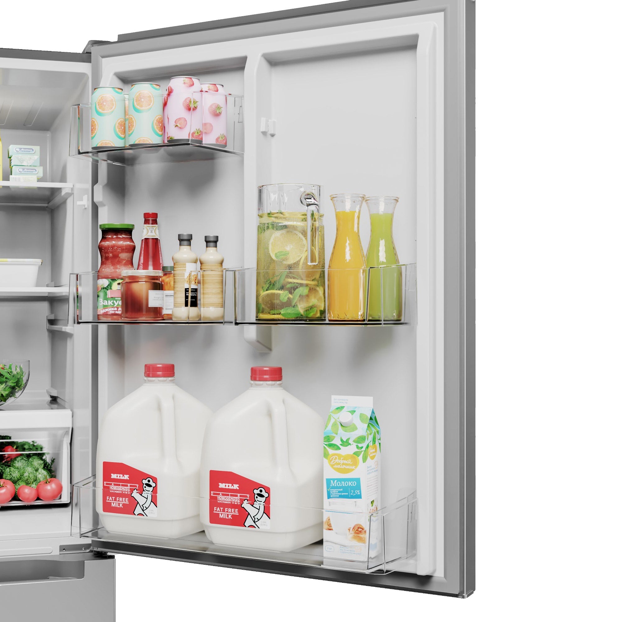 Midea 18.7 cu. ft. Bottom Mount Freezer Refrigerator (MRB19B7AST)