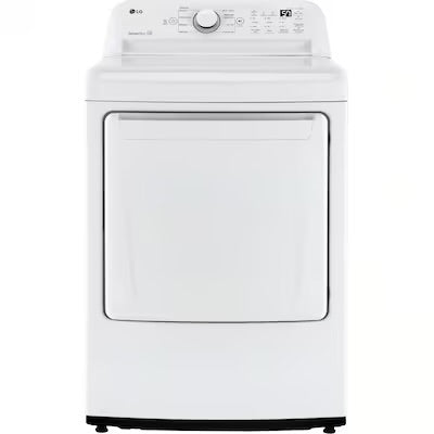 LG 7.3 Cu. Ft. Vented Electric Dryer in White with Sensor Dry (DLE7000W)