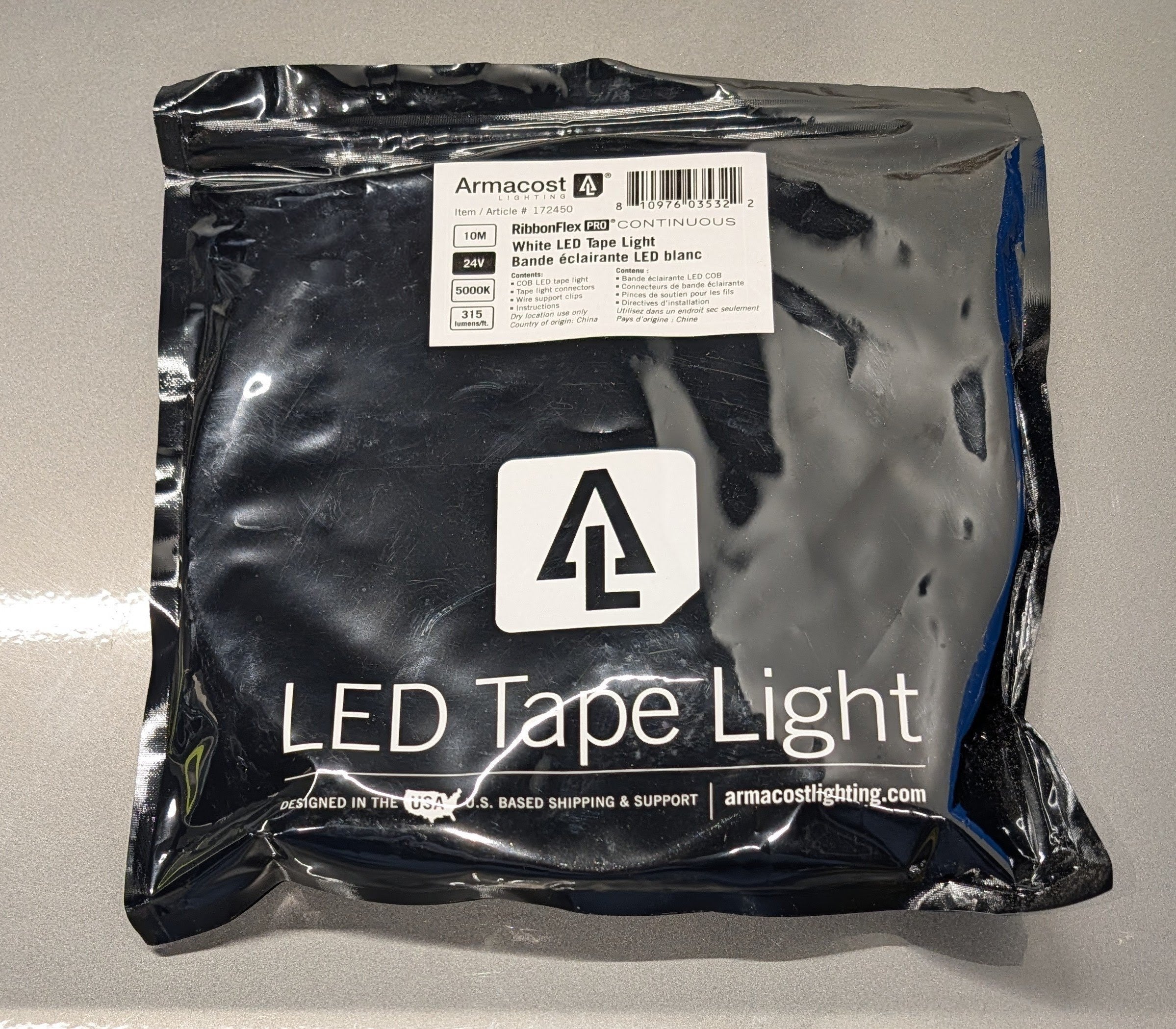 RibbonFlex Pro 24-Volt White COB 32.8 ft. Cuttable Integrated LED Strip Light Tape 5000k 315 Lumens/ft.