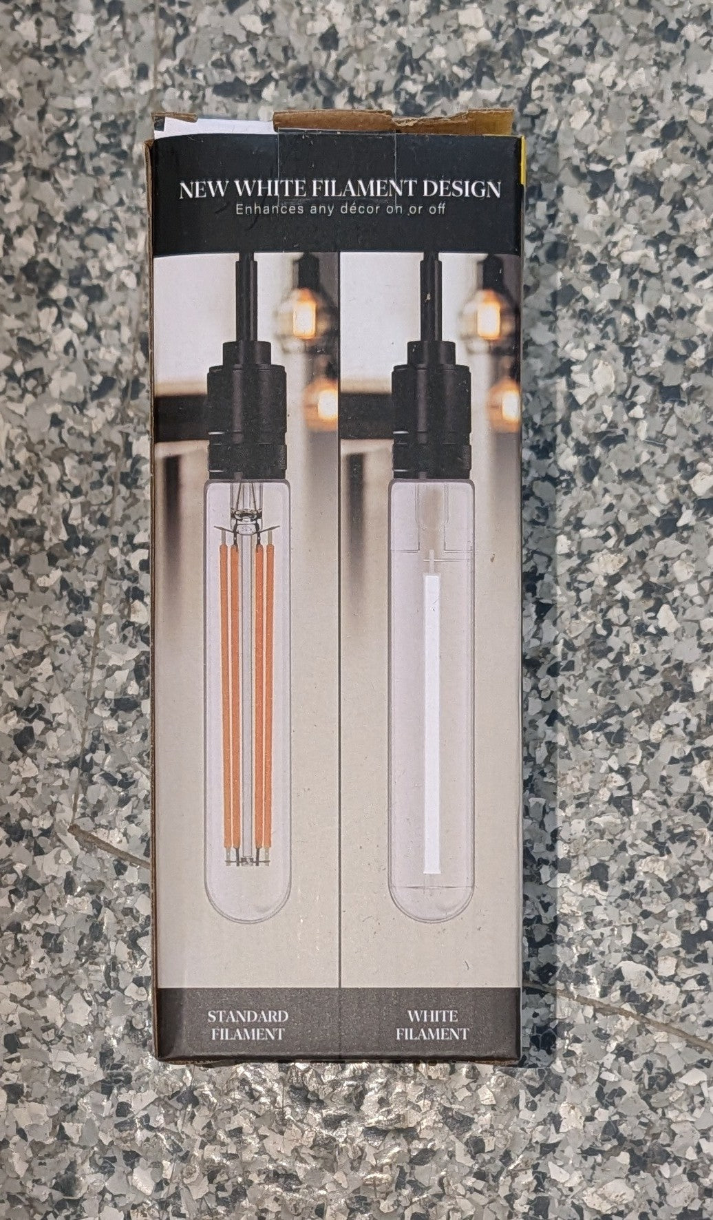 Feit Electric 60W Equivalent T10L Dimmable Straight White Filament Clear E26 Vintage Edison LED Light Bulb Bright White 3000K (4-Pack)