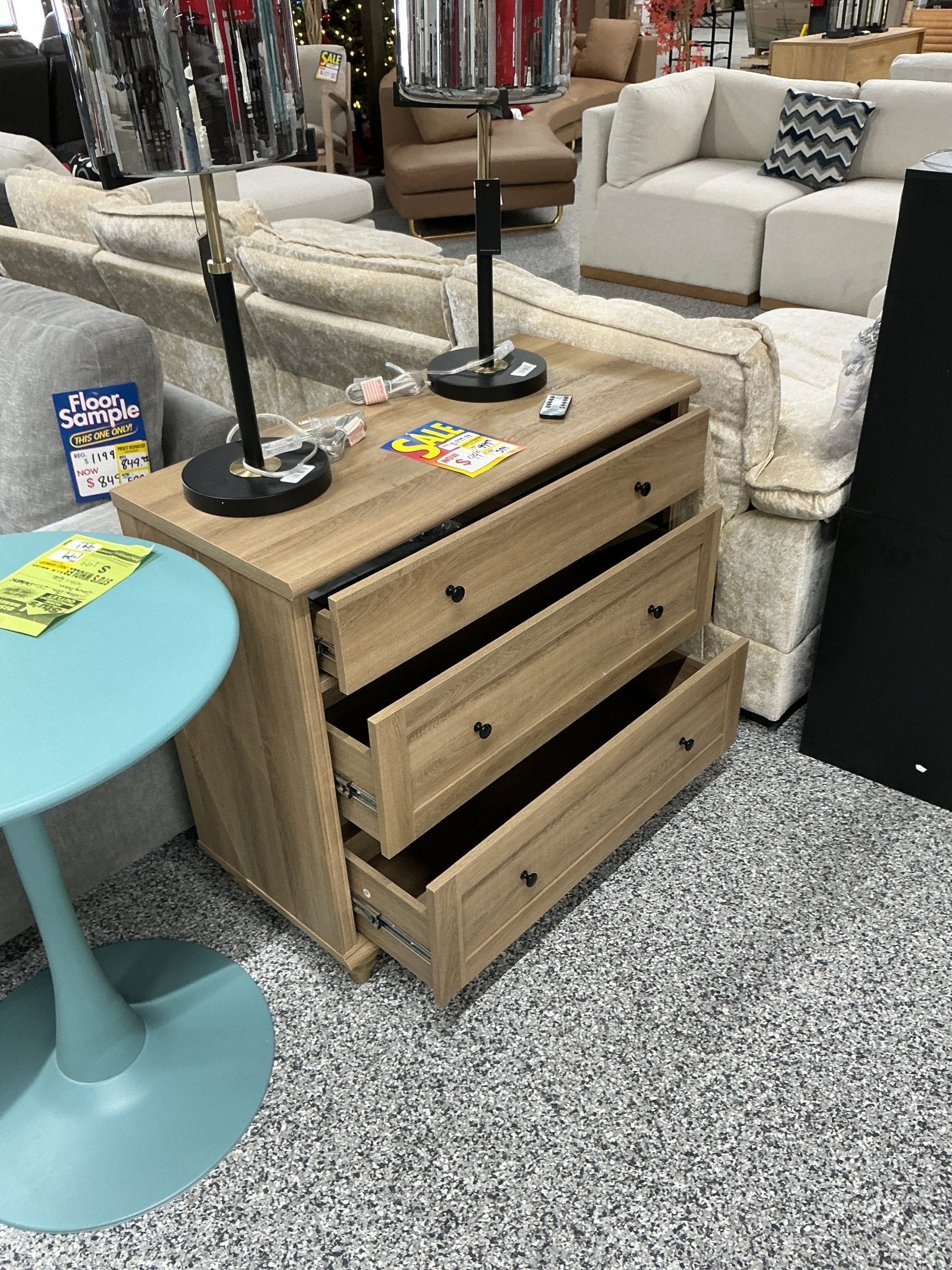 34” Wood Accent Cabinet with Drawers✅ - Stu's Home Improvement Outlet