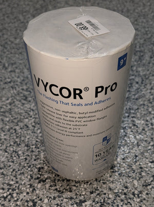 Vycor Pro 9 in. x 75 ft. Roll Fully - Adhered Butyl Flashing Tape (56 sq. ft.) - Stu's Home Improvement Outlet