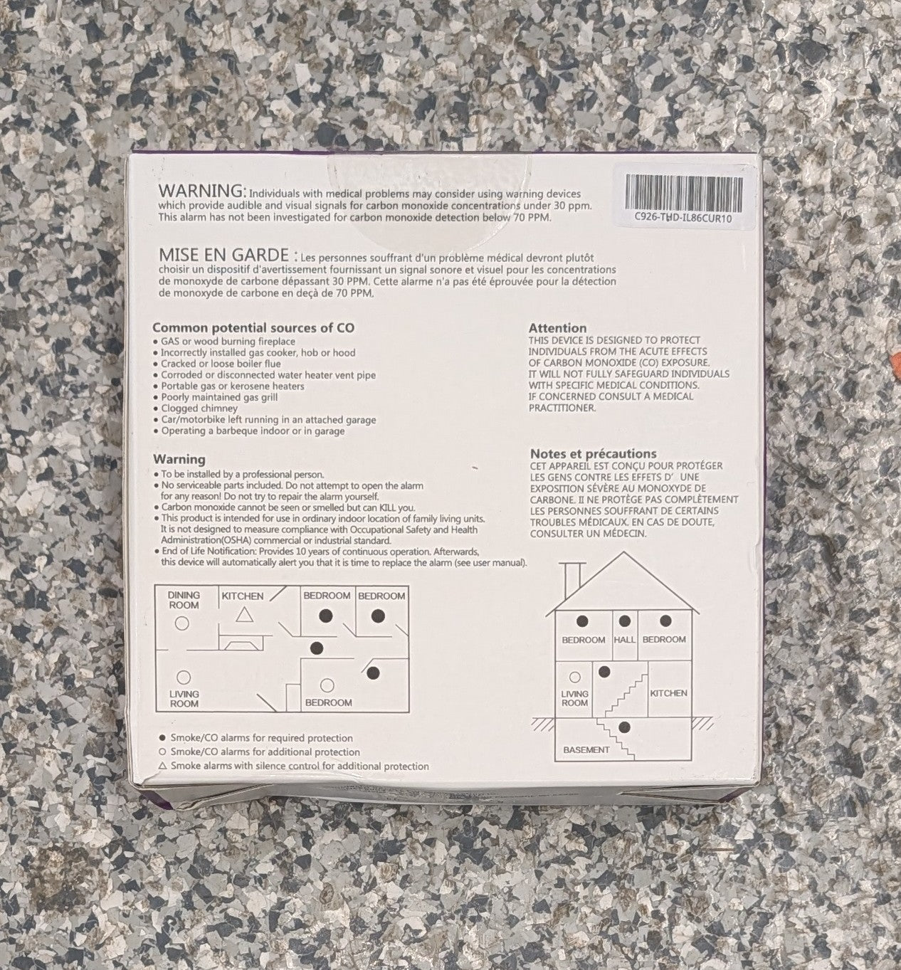 10-Year Battery Powered Wireless Interconnected Smoke and Carbon Monoxide Detector with Voice Alarm(1-Pack)