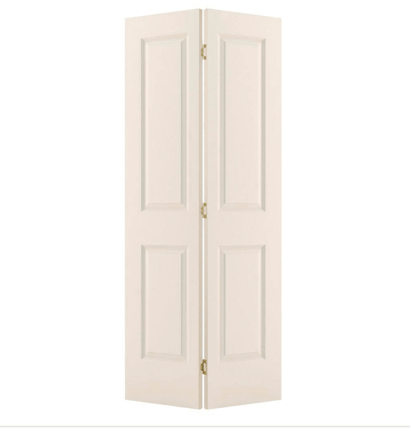 36 in. x 80 in. 2 Panel Carrara Primed Hollow Core White Smooth Molded Single Bi - Fold Interior Door - Stu's Home Improvement Outlet