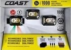 Coast CH1000R 1000-Lumen Headlamp 3-Pack – Rechargeable Dual Power IPX7