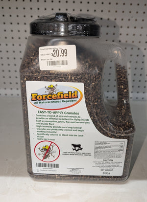 ForceField Natural Flea, Tick, Mosquito Yard Treatment - Repellent Granules for Backyard Mosquito Control | Pet Safe, DEET - Free Outdoor Control | Long - Lasting Barrier for Lawns, Patios, & Barns 3 LB - Stu's Home Improvement Outlet